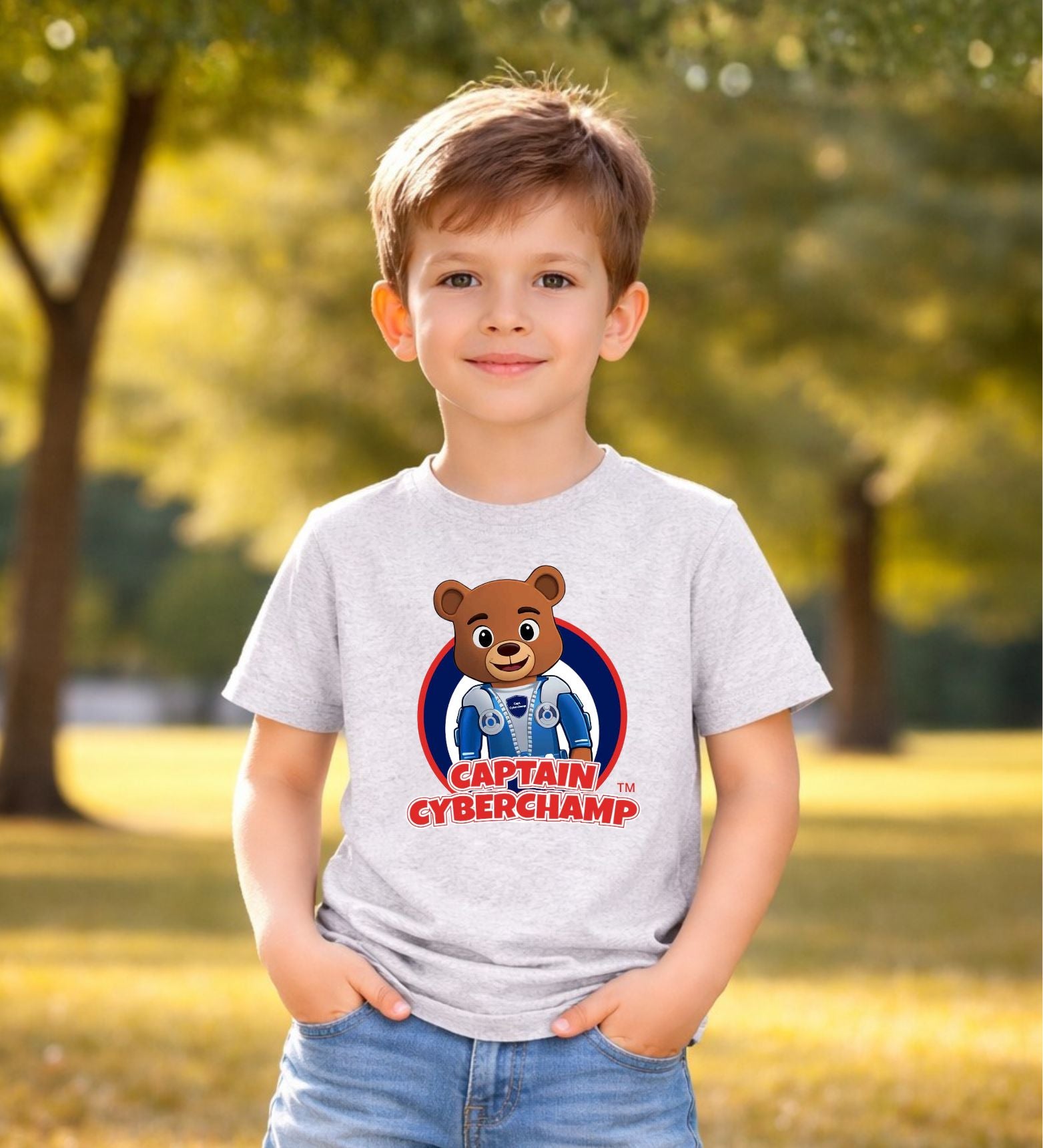 'Captain Cyberchamp' Kid T-Shirt