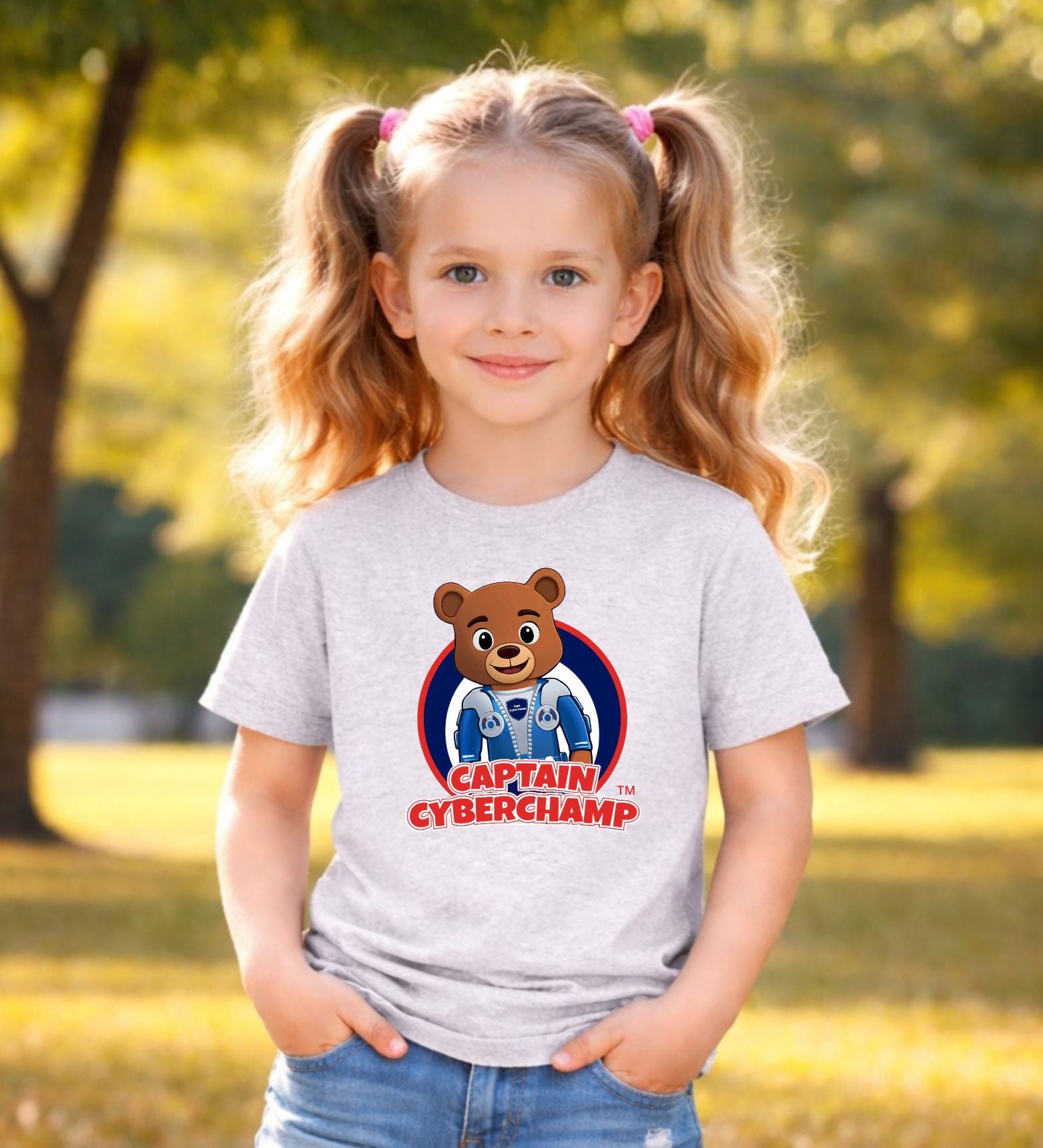'Captain Cyberchamp' Kid T-Shirt
