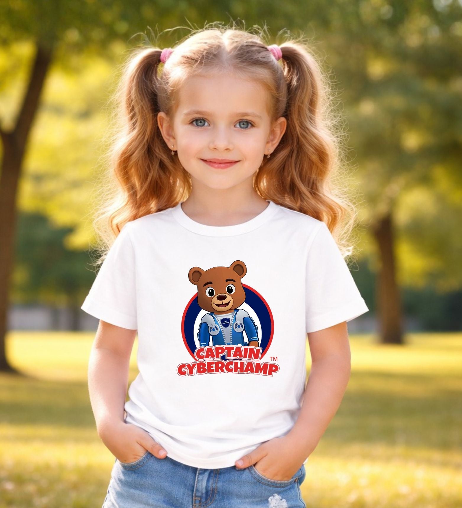 'Captain Cyberchamp' Kid T-Shirt