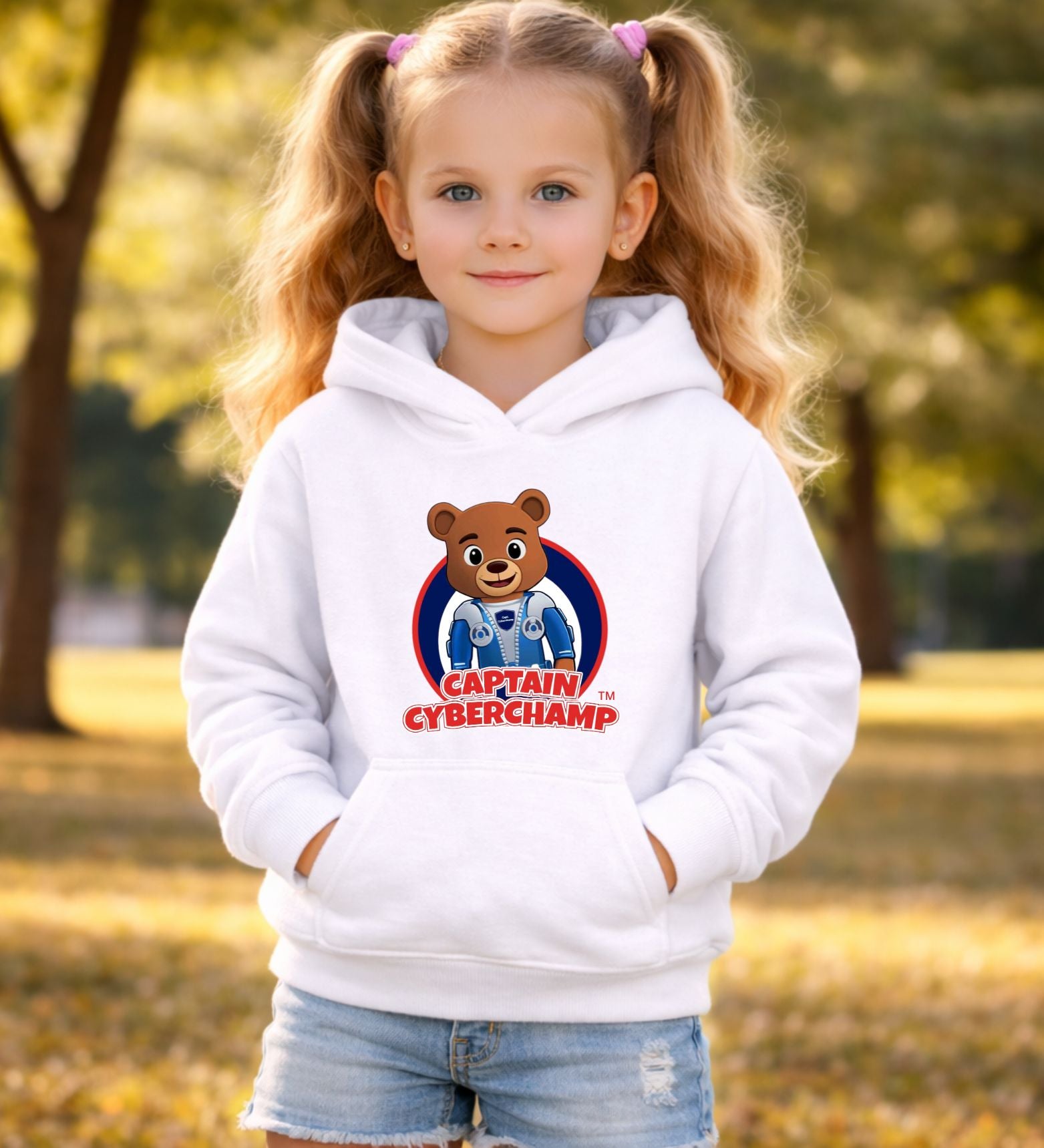'Captain Cyberchamp' Kids Hoodie