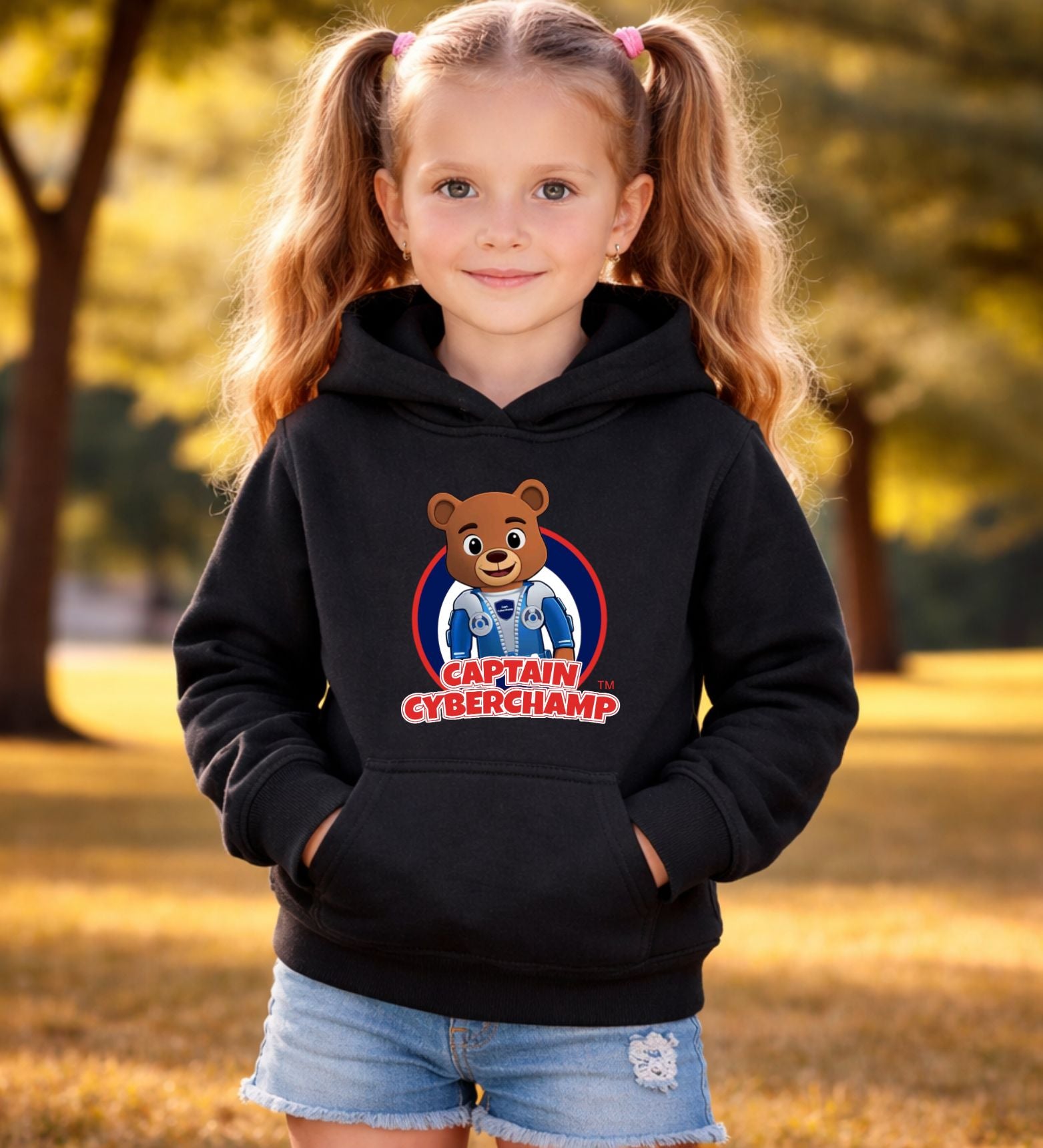 'Captain Cyberchamp' Kids Hoodie