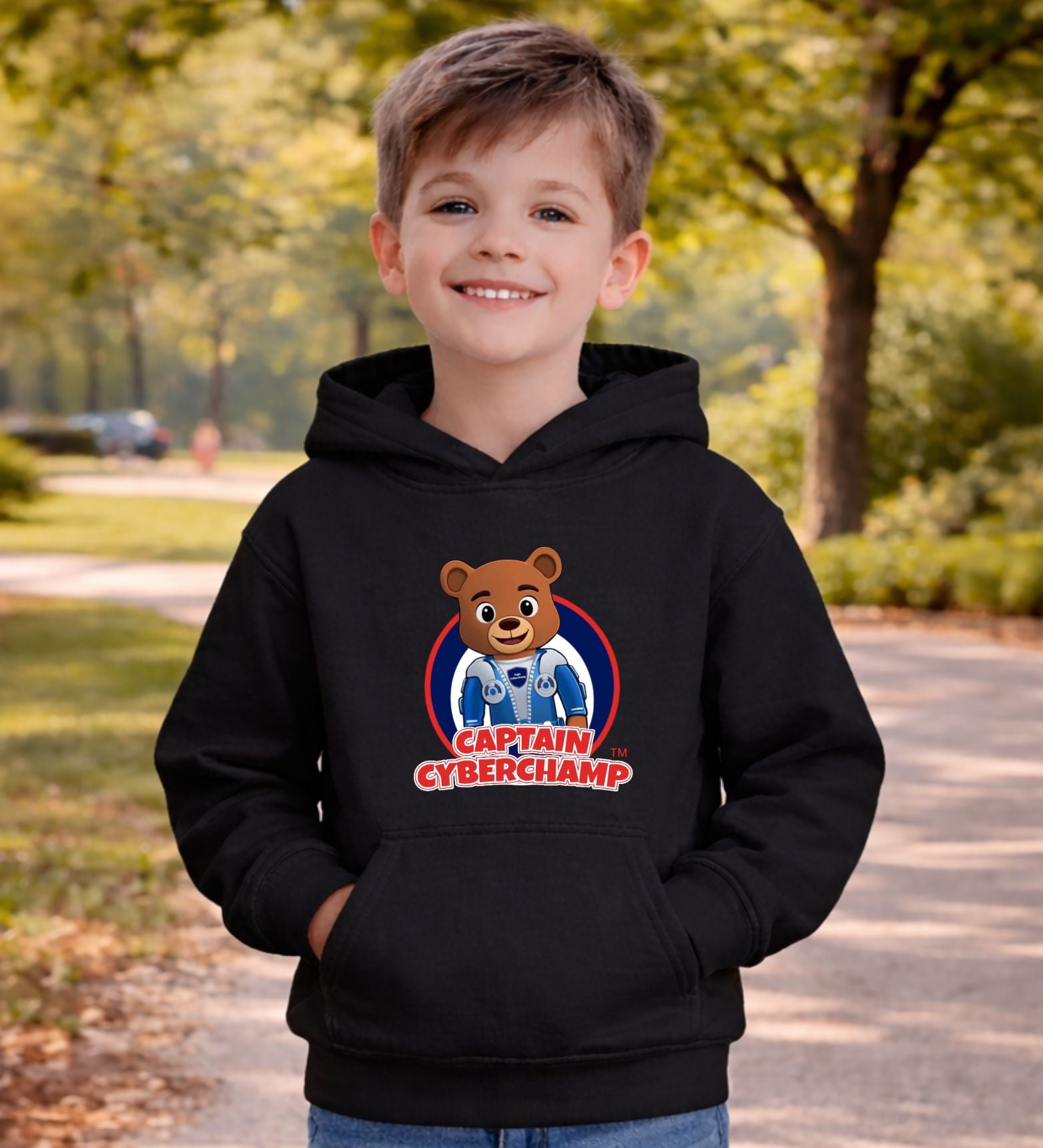 'Captain Cyberchamp' Kids Hoodie