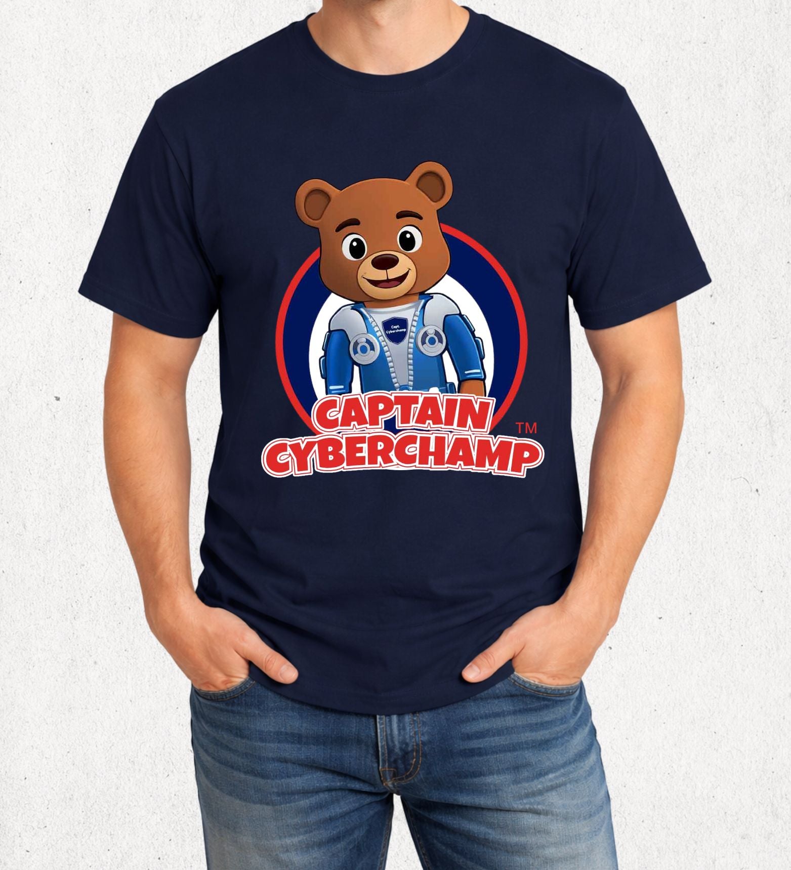 'Captain CyberChamp' Adult T-Shirt