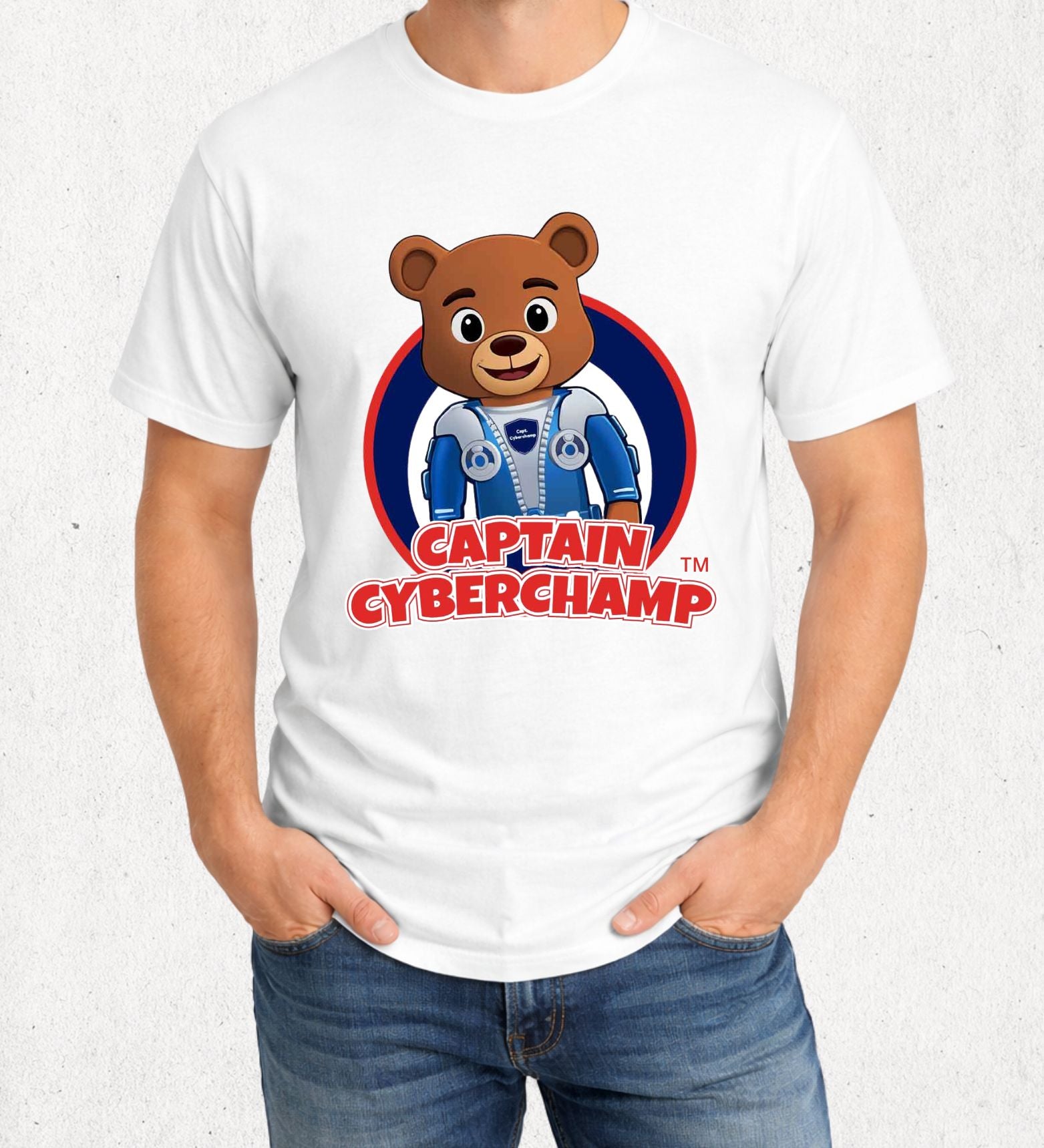 'Captain CyberChamp' Adult T-Shirt